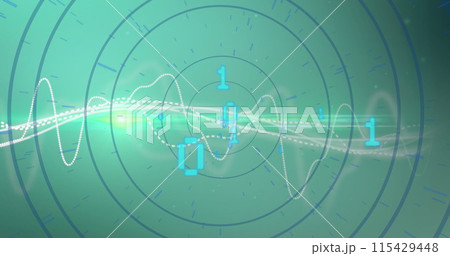 Image of network of connections and numbers over blue background Image of network of connections and numbers over blue background 115429448