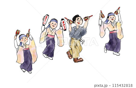 よさこい祭りの人々 115432818