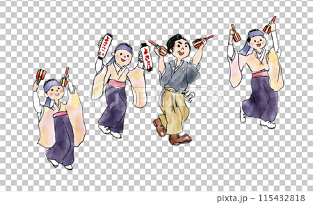 よさこい祭りの人々 115432818