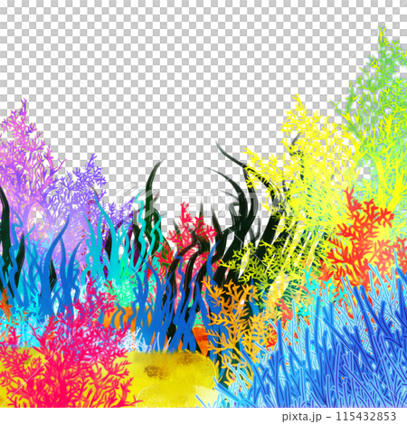 カラフルな珊瑚のイラスト背景 115432853