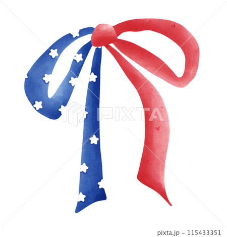 Bow ribbon on independence day 115433351