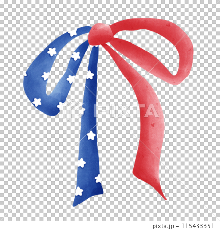 Bow ribbon on independence day 115433351