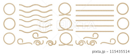 Old rope shapes set Old rope shapes set 115435514