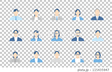 Business team icon set Business team icon set 115435947
