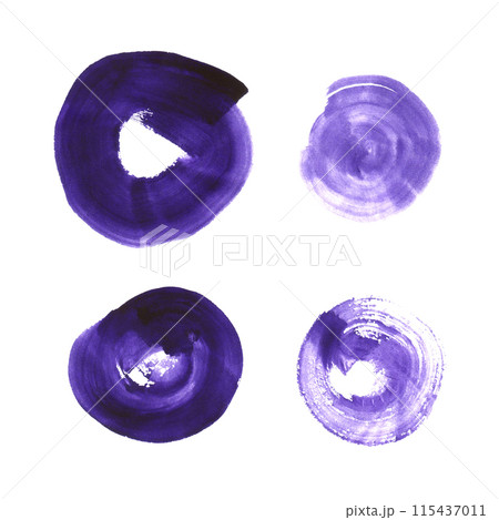 Abstract watercolor circle stains. 115437011