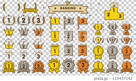 Vector ranking icon set 115437142