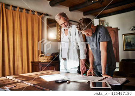 Architect, senior man and apprentice with documents together for learning, studying and knowledge in home. Mentor, student and paperwork in house for drawing, education and design measurement Architect, senior man and apprentice with documents together for learning, studying and knowledge in home. Mentor, student and paperwork in house for drawing, education and design measurement 115437180