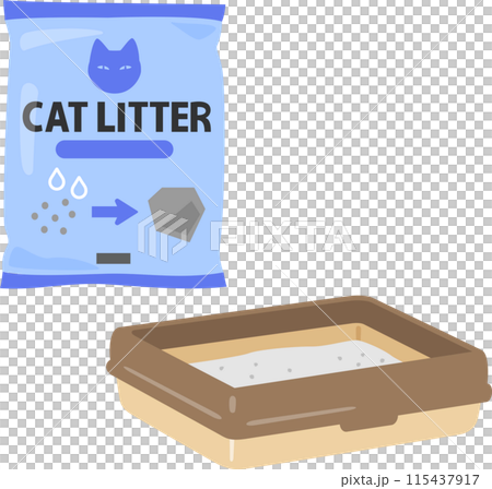 Mineral cat litter packaging and cat litter Mineral cat litter packaging and cat litter 115437917
