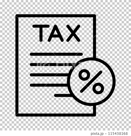 稅收百分比文件圖示。 115438168