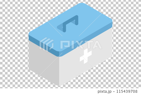 救急箱のアイソメトリックイラスト 救急箱のアイソメトリックイラスト 115439708