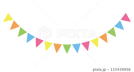 かわいいガーランドフラッグ かわいいガーランドフラッグ 115439956