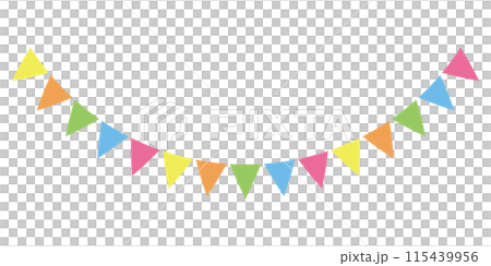 かわいいガーランドフラッグ かわいいガーランドフラッグ 115439956