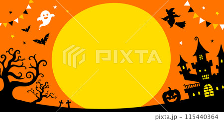 ハロウィンイラストの背景素材 ハロウィンイラストの背景素材 115440364