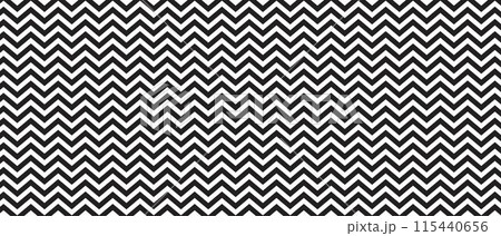 Zigzag pattern. Horizontal black and white zig zag lines. Parallel jagged stripes texture. Minimalistic geometric print. Vector graphic illustration Zigzag pattern. Horizontal black and white zig zag lines. Parallel jagged stripes texture. Minimalistic geometric print. Vector graphic illustration 115440656