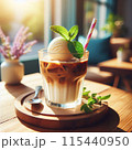 カフェのオシャレなアイスコーヒー 115440950