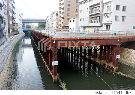 愛知県名古屋市西区_五條橋から北側風景1_2023年8月 愛知県名古屋市西区_五條橋から北側風景1_2023年8月 115441367