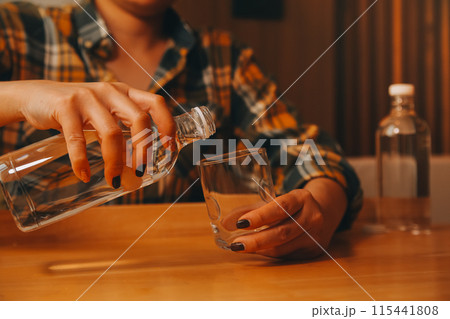 healthy beautiful young woman holding glass of water healthy beautiful young woman holding glass of water 115441808