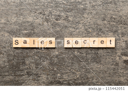 sale secret word written on wood block. sale secret text on table, concept sale secret word written on wood block. sale secret text on table, concept 115442051