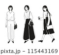 おしゃれな女性のセット 115443169