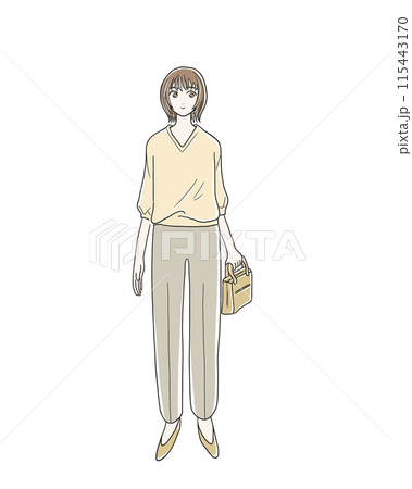 鞄を持つおしゃれな女性 鞄を持つおしゃれな女性 115443170