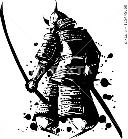 武士の背中 115445069