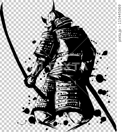 武士の背中 115445069