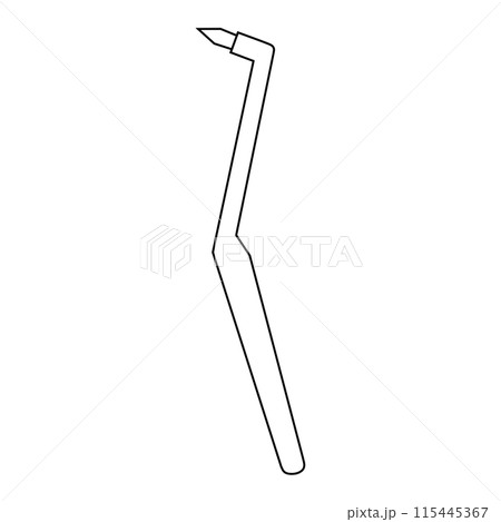 シンプルなタフトブラシの線画 シンプルなタフトブラシの線画 115445367