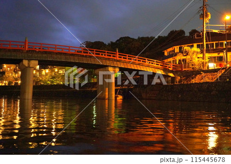 京都宇治川　喜撰橋夜景 115445678