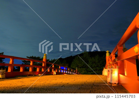 京都宇治川　喜撰橋　夜景 115445703