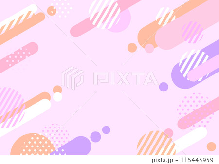 春用ピンク色のポップな背景 115445959