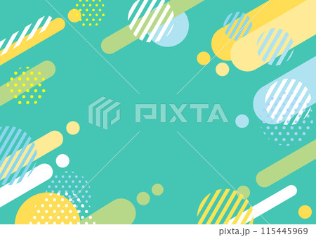 夏用緑色のポップな背景 115445969