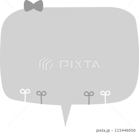 Hand draw doodle minimal speech bubble balloon, icon sticker memo keyword planner text box banner, flat png transparent element design 115446050