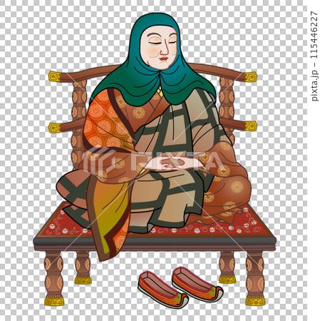 最澄身穿肩袍的插畫 115446227