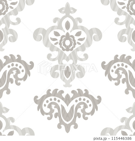 Elegant Beige Floral Damask Pattern Elegant Beige Floral Damask Pattern 115446386