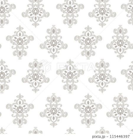 Elegant Beige Floral Damask Pattern Elegant Beige Floral Damask Pattern 115446397