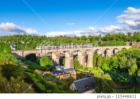 The Passerelle, aka the Luxembourg Viaduct, a viaduct in Luxembourg City, southern Luxembourg. 115446611