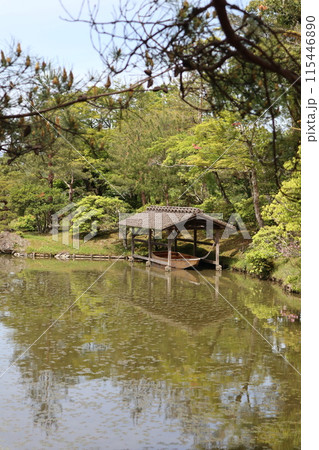 京都 修学院離宮 浴龍池と新緑 京都 修学院離宮 浴龍池と新緑 115446890