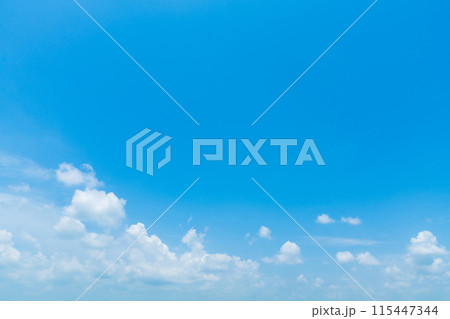 beautiful airatmosphere bright blue sky background abstract clear texture with white clouds. 115447344