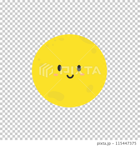 Cute smiling full moon illustration Cute smiling full moon illustration 115447375