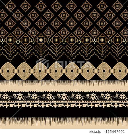 Explore the bold and dynamic world of African ethnic fabric patterns, distinguished by their striking red and black tones. blend geometric styles with ikat techniques, creating a unique and ethnic aes Explore the bold and dynamic world of African ethnic fabric patterns, distinguished by their striking red and black tones. blend geometric styles with ikat techniques, creating a unique and ethnic aes 115447692