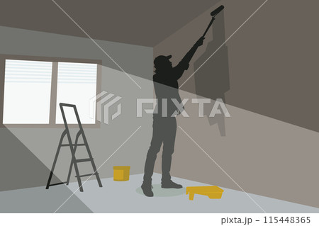 Silhouette trees collections. Vector illustration Silhouette trees collections. Vector illustration 115448365