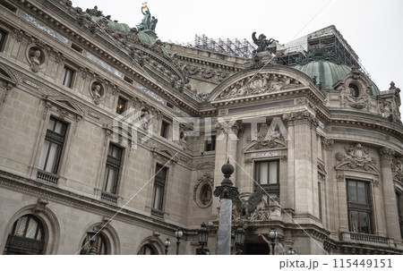 Architectural details of The Palais Garnier (Opera National de Paris). Architectural details of The Palais Garnier (Opera National de Paris). 115449151
