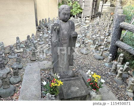 目黒区のお寺、大圓寺の沢山の石仏です。 115450071