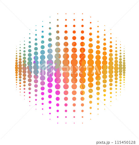 colored abstractions with halftone dots. Not AI, Vector illustration colored abstractions with halftone dots. Not AI, Vector illustration 115450128
