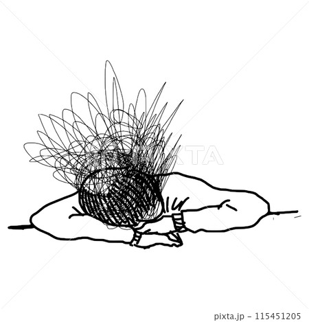 hand drawn confusion concept. people with anxiety are surrounded by thoughts Mental disorders and chaos in consciousness, find answers. vector illustration. hand drawn confusion concept. people with anxiety are surrounded by thoughts Mental disorders and chaos in consciousness, find answers. vector illustration. 115451205