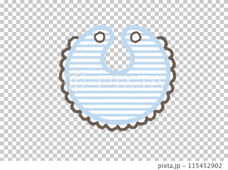 Simple baby bib illustration 115452902