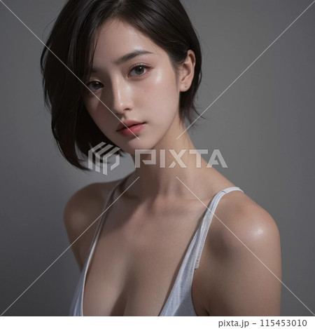 若い女性の美しいポートレートのイラスト素材 [115453010] - PIXTA