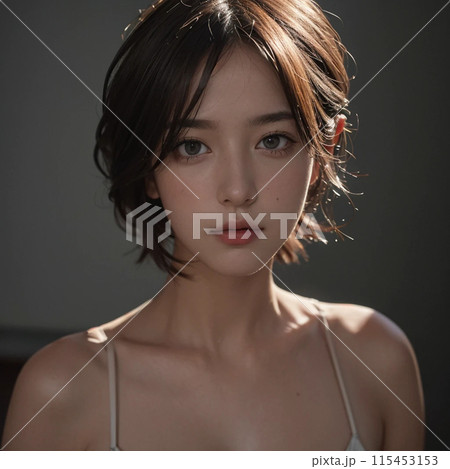 美しいの若い女性のポートレート 115453153