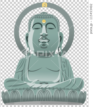 高岡大仏　観光地イラストアイコン 115453402