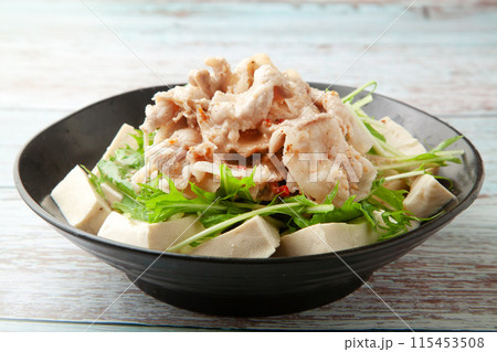 冷しゃぶ豆腐サラダ 115453508